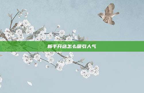 新手开店怎么吸引人气