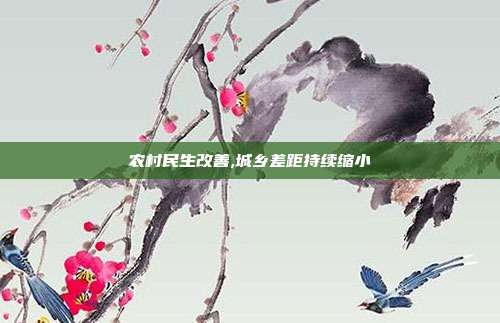 农村民生改善,城乡差距持续缩小