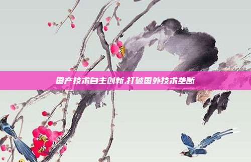 国产技术自主创新,打破国外技术垄断