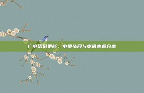 广电资讯更新：电视节目与宽带套餐分享