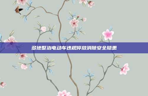 多地整治电动车违规停放消除安全隐患