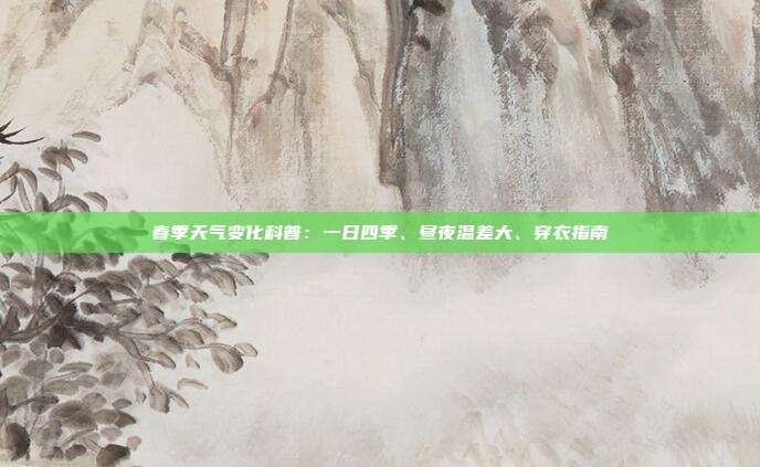 春季天气变化科普：一日四季、昼夜温差大、穿衣指南