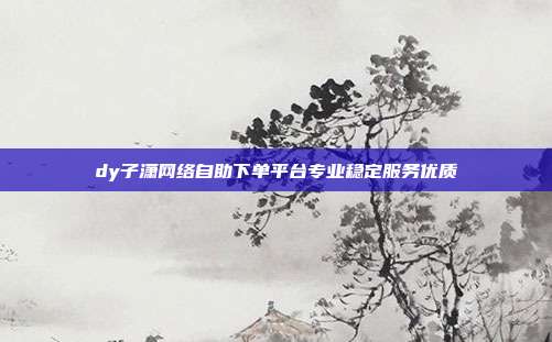 dy子潇网络自助下单平台专业稳定服务优质