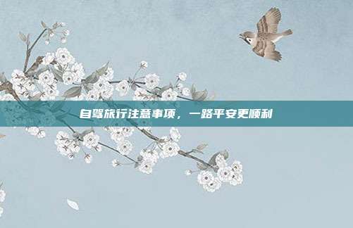 自驾旅行注意事项，一路平安更顺利
