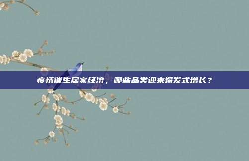 疫情催生居家经济，哪些品类迎来爆发式增长？