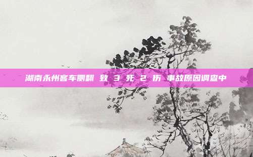 湖南永州客车侧翻 致 3 死 2 伤 事故原因调查中
