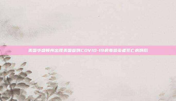 美国华盛顿州出现美国首例COVID-19病毒感染者死亡病例后