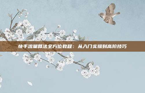 快手流量算法全方位教程:从入门实操到高阶技巧