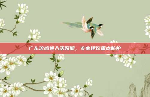 广东流感进入活跃期，专家建议重点防护