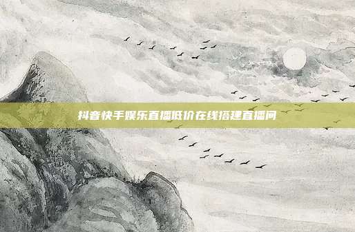 抖音快手娱乐直播低价在线搭建直播间