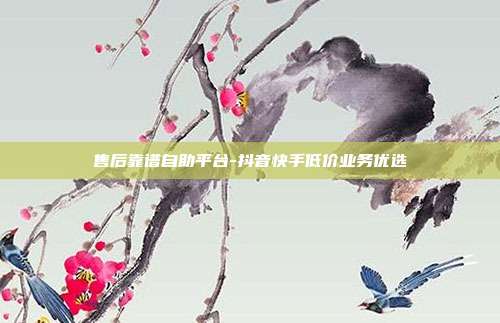 售后靠谱自助平台-抖音快手低价业务优选
