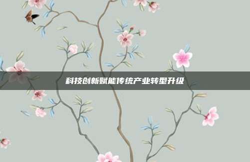 科技创新赋能传统产业转型升级