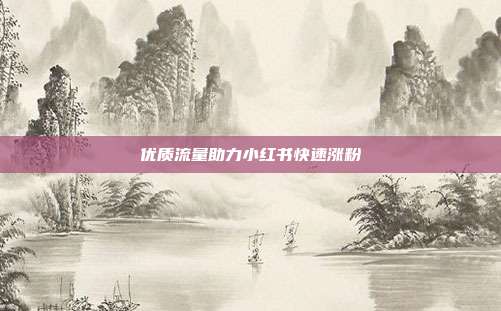 优质流量助力小红书快速涨粉