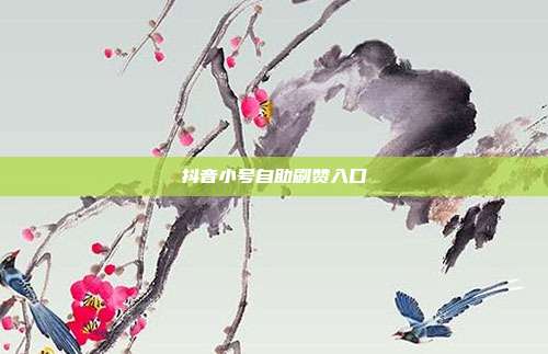 抖音小号自助刷赞入口