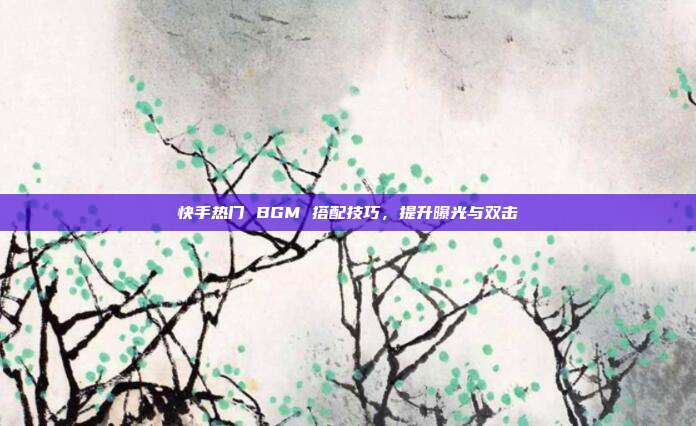 快手热门 BGM 搭配技巧，提升曝光与双击