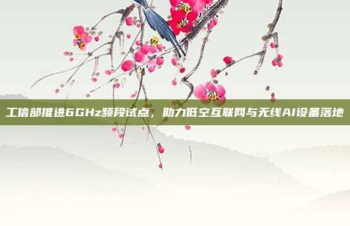 工信部推进6GHz频段试点，助力低空互联网与无线AI设备落地