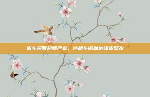 货车超限超载严查，违规车辆就地卸货整改