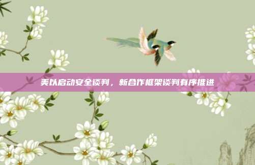 美以启动安全谈判,新合作框架谈判有序推进