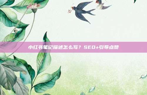 小红书笔记描述怎么写?SEO+引导点赞