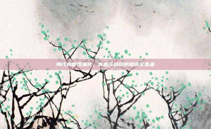 慢性病管理强化,高血压糖尿病随访全覆盖