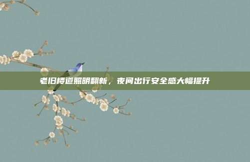 老旧楼道照明翻新,夜间出行安全感大幅提升