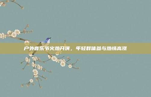 户外音乐节火热开演,年轻群体参与热情高涨