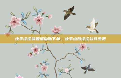 快手评论赞置顶自助下单,快手点赞评论软件免费