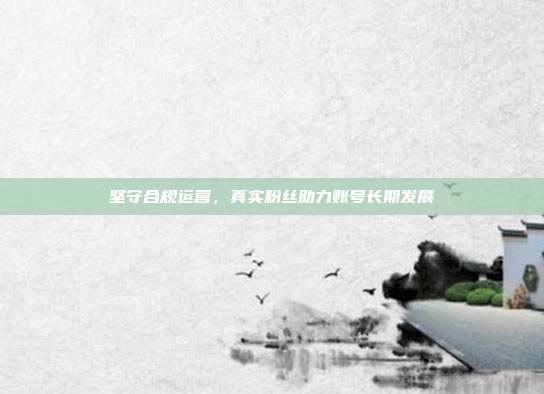 坚守合规运营,真实粉丝助力账号长期发展