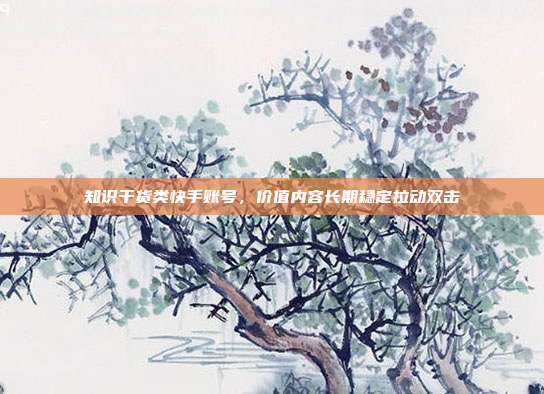 知识干货类快手账号，价值内容长期稳定拉动双击