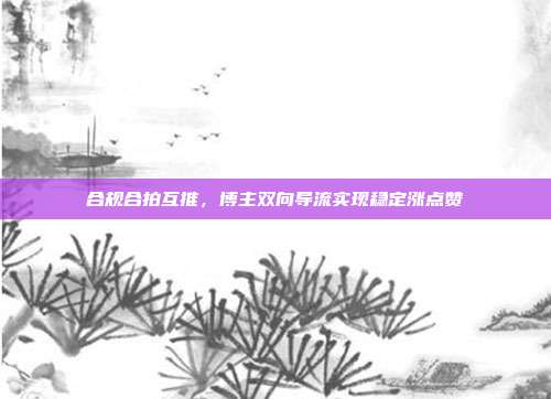 合规合拍互推，博主双向导流实现稳定涨点赞