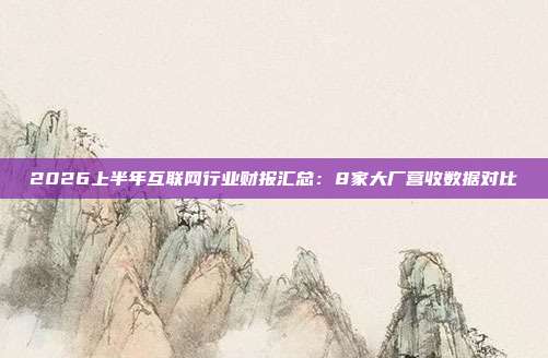 2026上半年互联网行业财报汇总:8家大厂营收数据对比