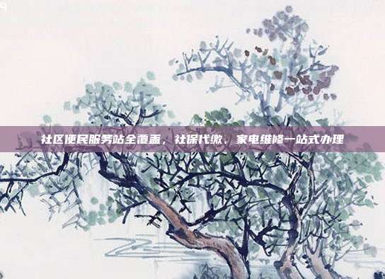社区便民服务站全覆盖,社保代缴、家电维修一站式办理