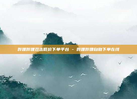 哔哩哔哩双击低价下单平台 - 哔哩哔哩自助下单在线