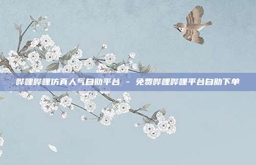 哔哩哔哩仿真人气自助平台 - 免费哔哩哔哩平台自助下单