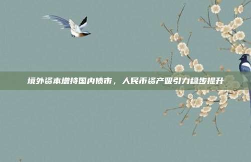 境外资本增持国内债市，人民币资产吸引力稳步提升