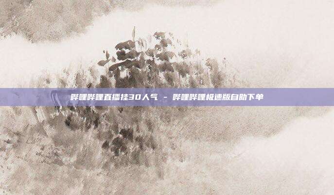 哔哩哔哩直播挂30人气 - 哔哩哔哩极速版自助下单