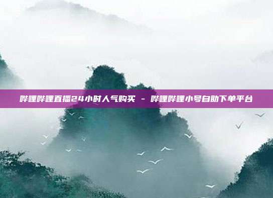 哔哩哔哩直播24小时人气购买 - 哔哩哔哩小号自助下单平台