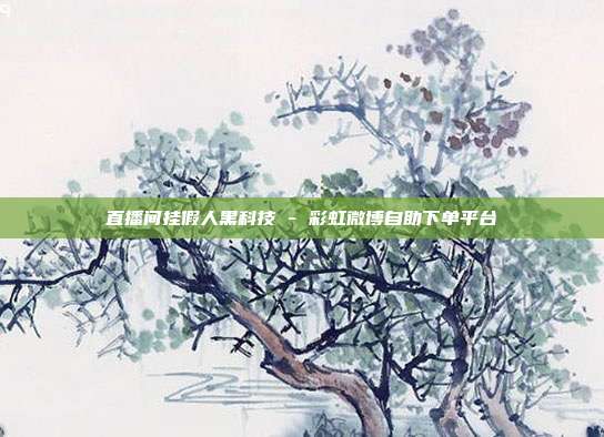 直播间挂假人黑科技 - 彩虹微博自助下单平台