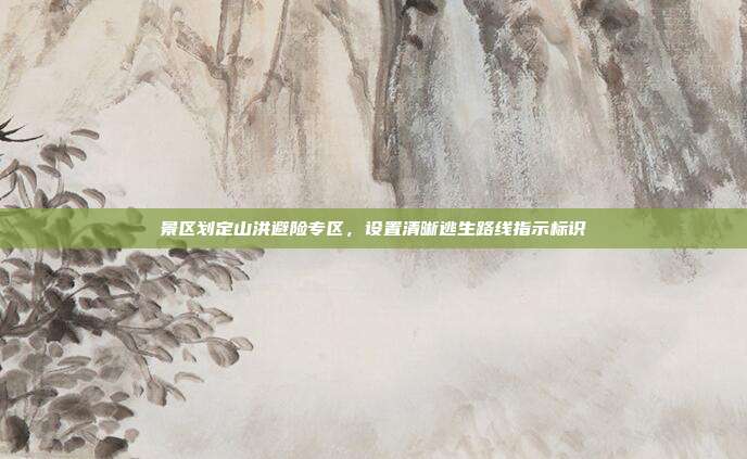 景区划定山洪避险专区，设置清晰逃生路线指示标识