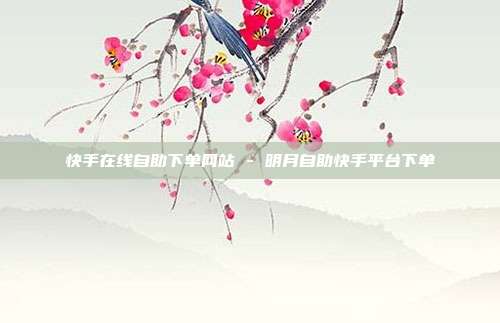 快手在线自助下单网站 - 明月自助快手平台下单