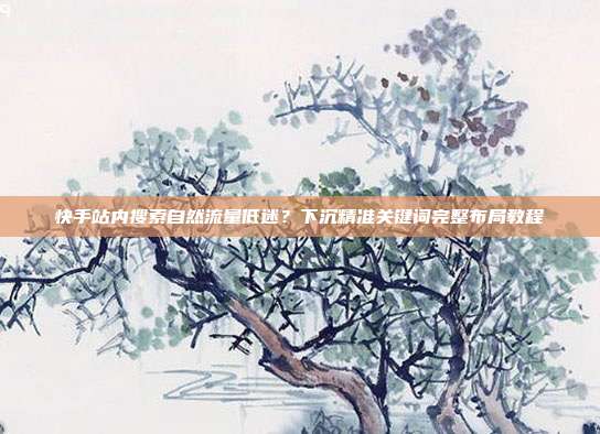 快手站内搜索自然流量低迷？下沉精准关键词完整布局教程