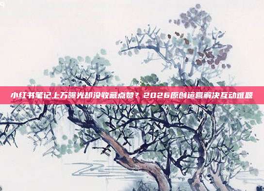 小红书笔记上万曝光却没收藏点赞？2026原创运营解决互动难题