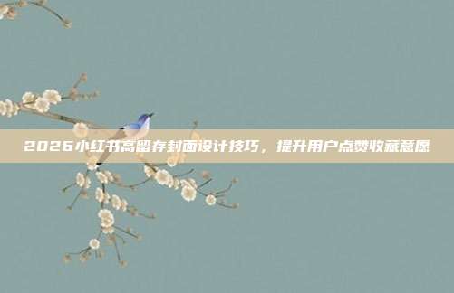 2026小红书高留存封面设计技巧，提升用户点赞收藏意愿