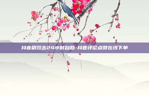 抖音刷双击24小时自助-抖音评论点赞在线下单