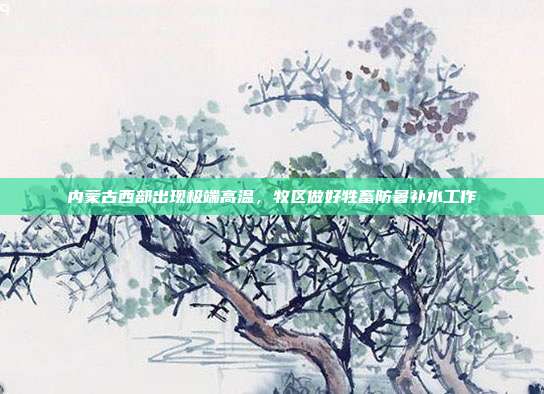 内蒙古西部出现极端高温,牧区做好牲畜防暑补水工作