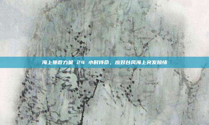 海上搜救力量 24 小时待命，应对台风海上突发险情