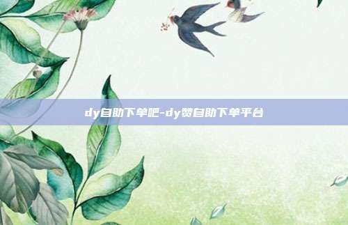 dy自助下单吧-dy赞自助下单平台