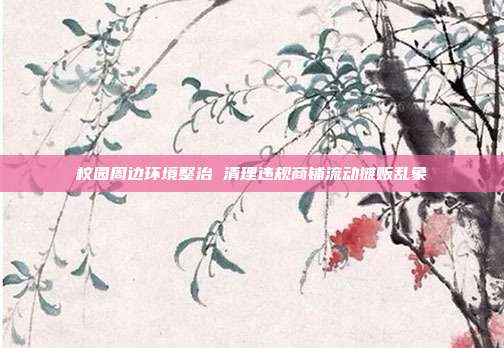 校园周边环境整治 清理违规商铺流动摊贩乱象