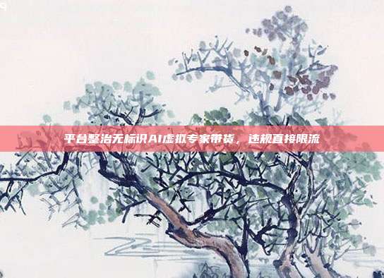平台整治无标识AI虚拟专家带货，违规直接限流