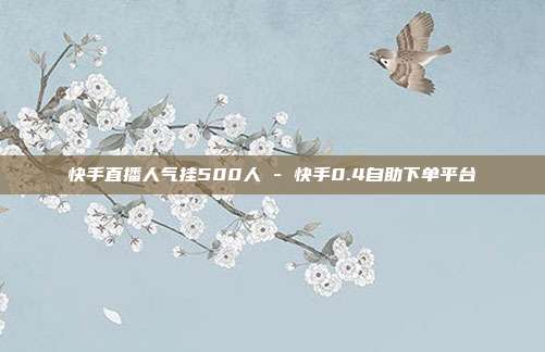 快手直播人气挂500人 - 快手0.4自助下单平台